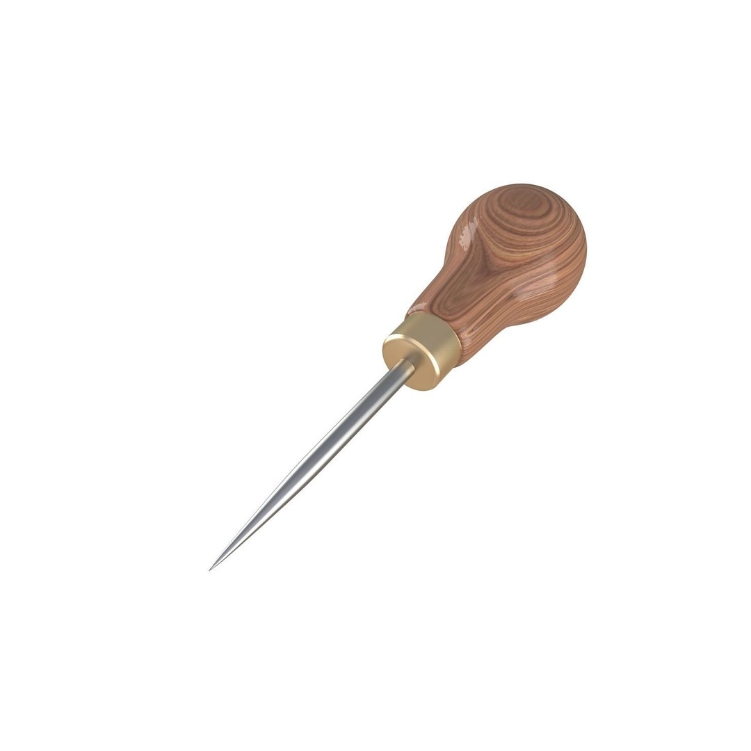 Awl Tool 3D Model – High Poly PBR Asset, FBX, OBJ, Blender - View 4