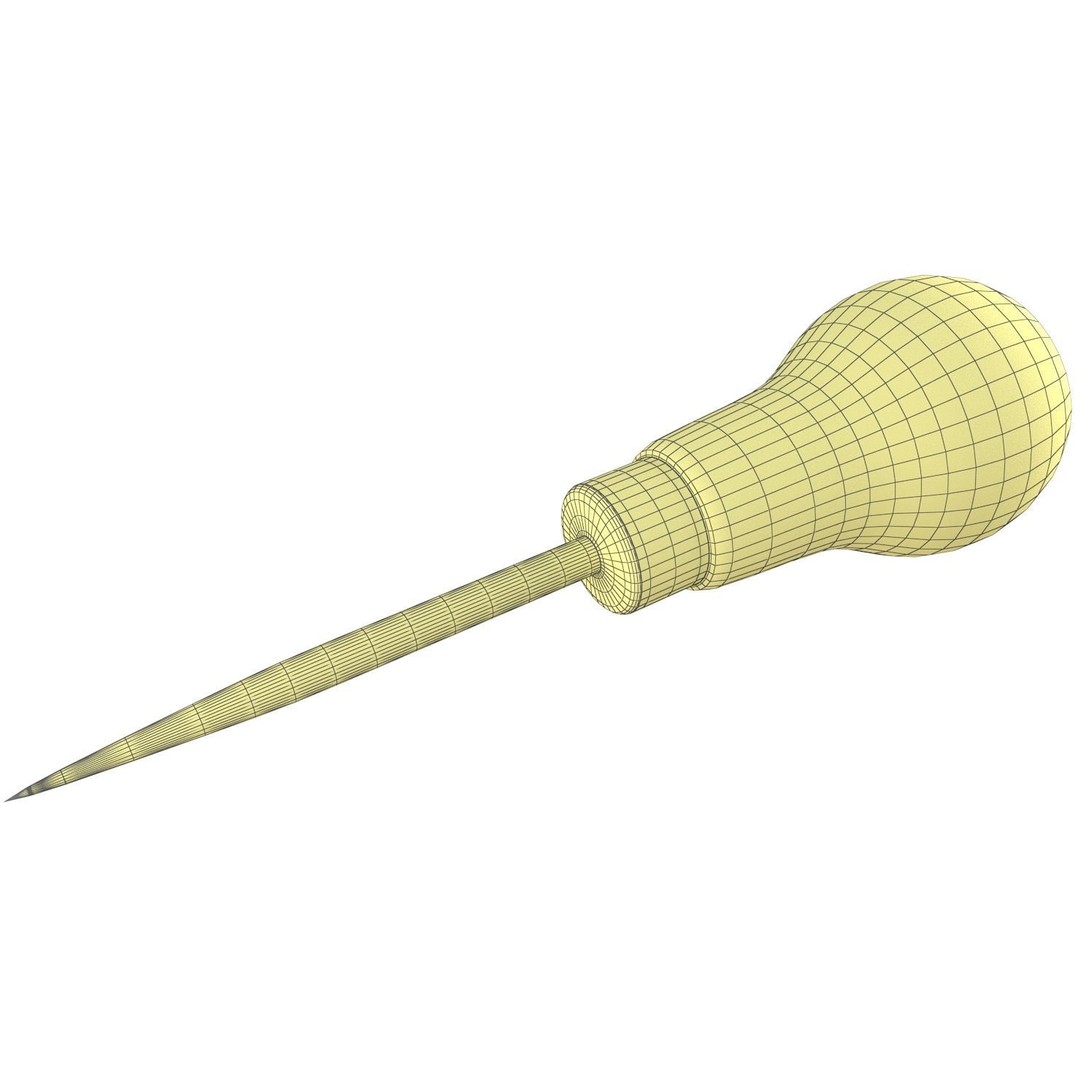 Awl Tool 3D Model – High Poly PBR Asset, FBX, OBJ, Blender - View 9