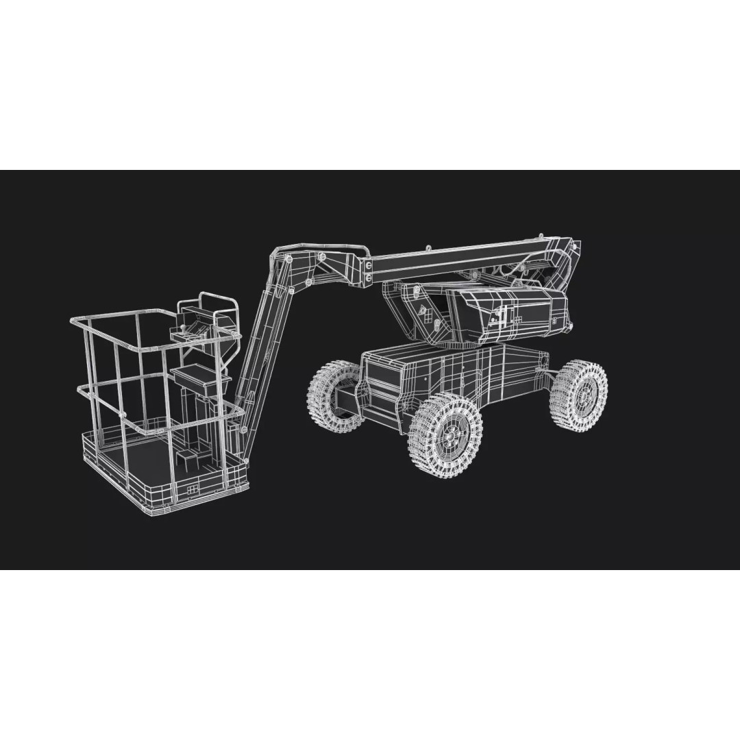Aerial Work Platform 3D Model – High Poly Industrial Vehicle, FBX, 3ds Max - View 11