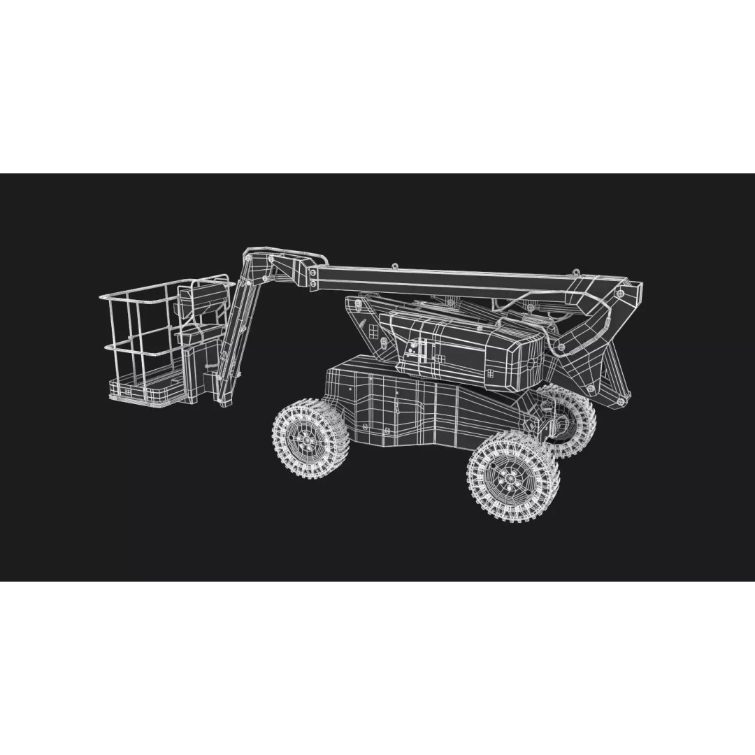 Aerial Work Platform 3D Model – High Poly Industrial Vehicle, FBX, 3ds Max - View 12
