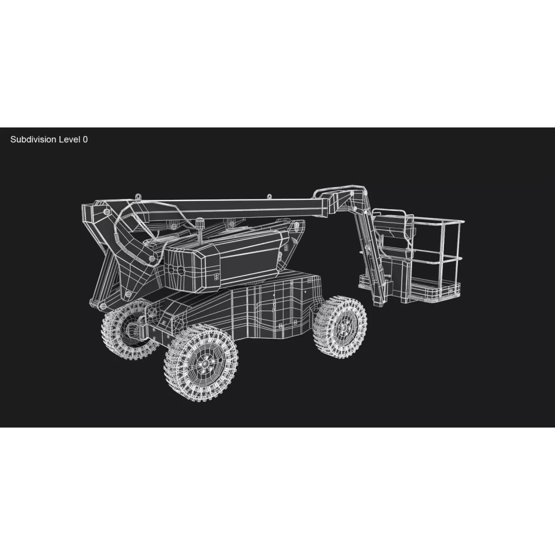 Aerial Work Platform 3D Model – High Poly Industrial Vehicle, FBX, 3ds Max - View 15
