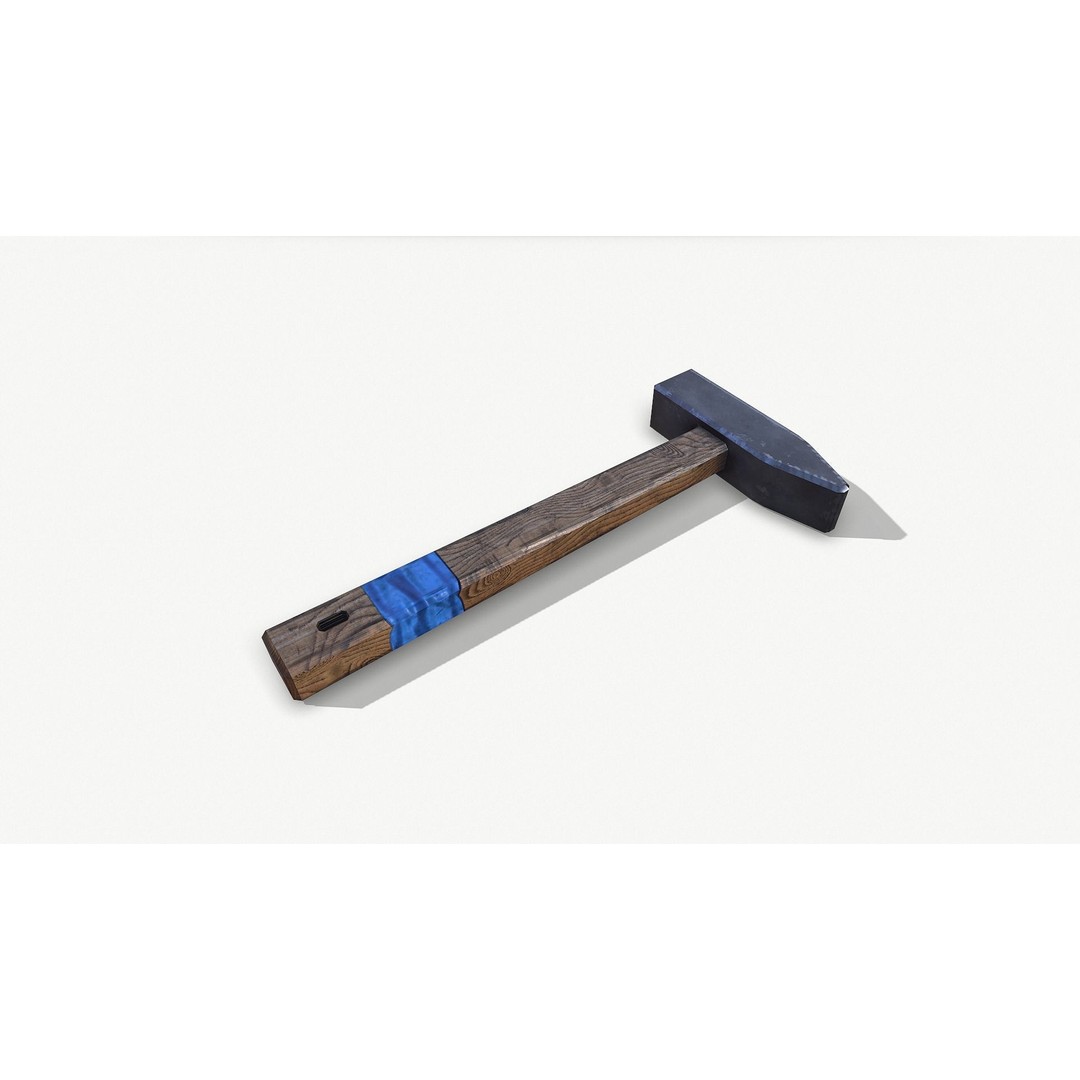 Set of Tools 3D Model – Low Poly Game Asset, FBX, PBR Textures - View 6