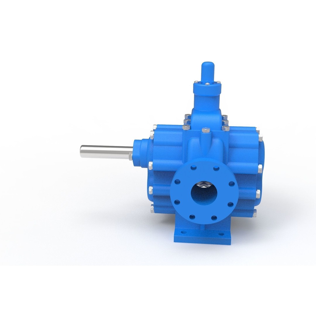 Hydraulic Gear Pump 3D Model – Realistic Industrial Mechanism, FBX, OBJ - View 10