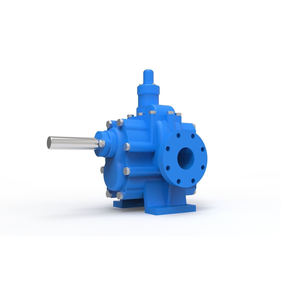 Hydraulic Gear Pump 3D Model – Realistic Industrial Mechanism, FBX, OBJ - View 12