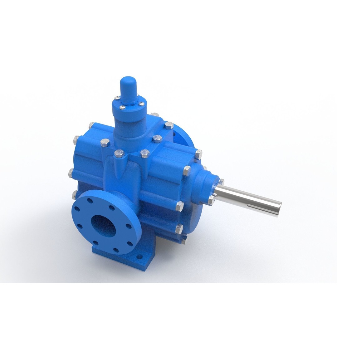 Hydraulic Gear Pump 3D Model – Realistic Industrial Mechanism, FBX, OBJ - View 14