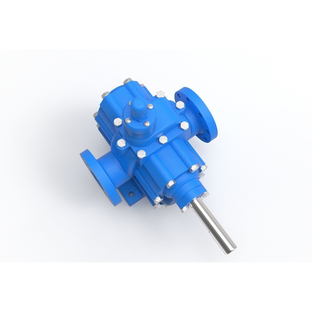 Hydraulic Gear Pump 3D Model – Realistic Industrial Mechanism, FBX, OBJ - View 17