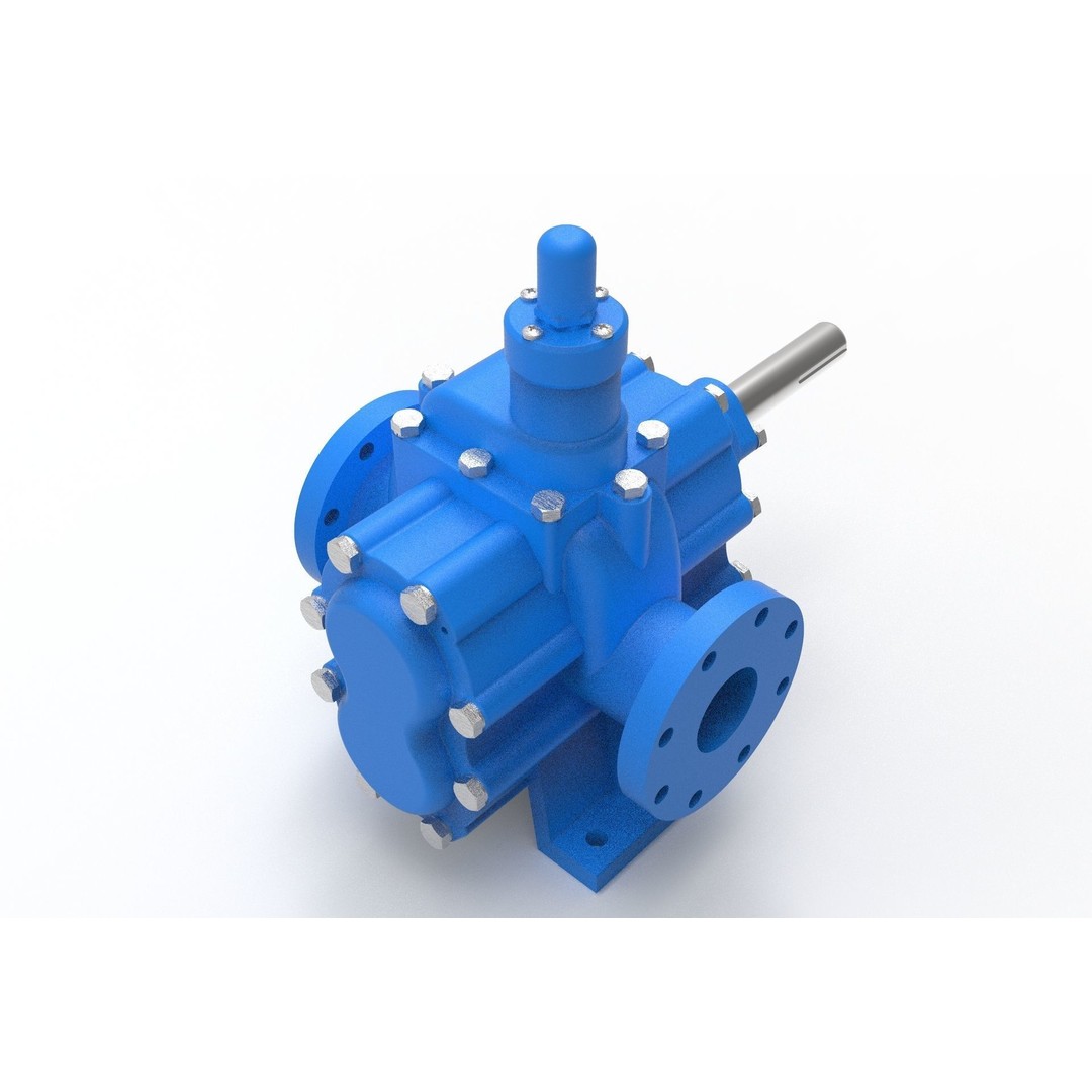 Hydraulic Gear Pump 3D Model – Realistic Industrial Mechanism, FBX, OBJ - View 18