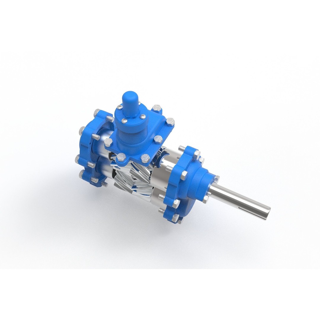 Hydraulic Gear Pump 3D Model – Realistic Industrial Mechanism, FBX, OBJ - View 5