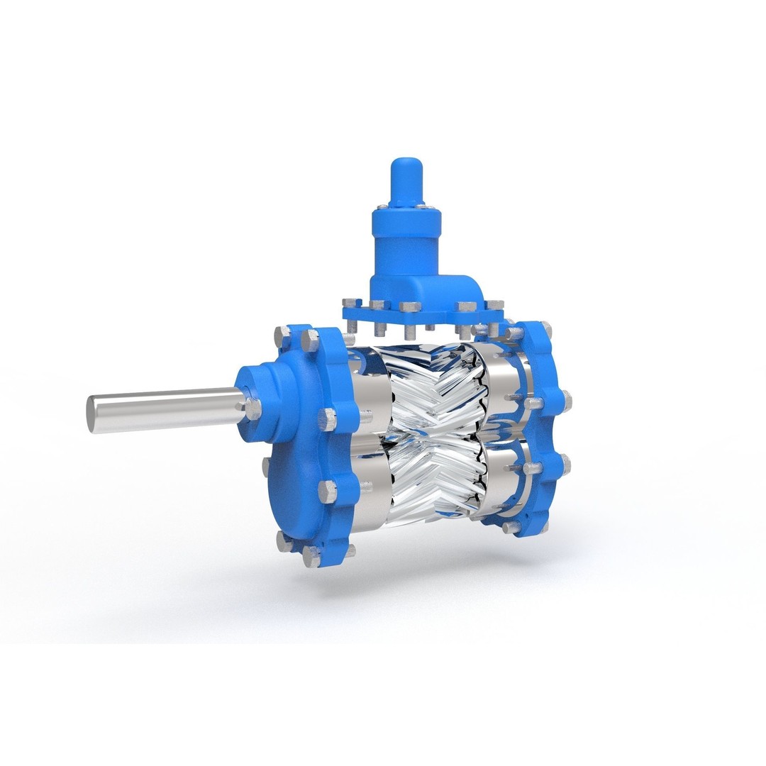 Hydraulic Gear Pump 3D Model – Realistic Industrial Mechanism, FBX, OBJ - View 6