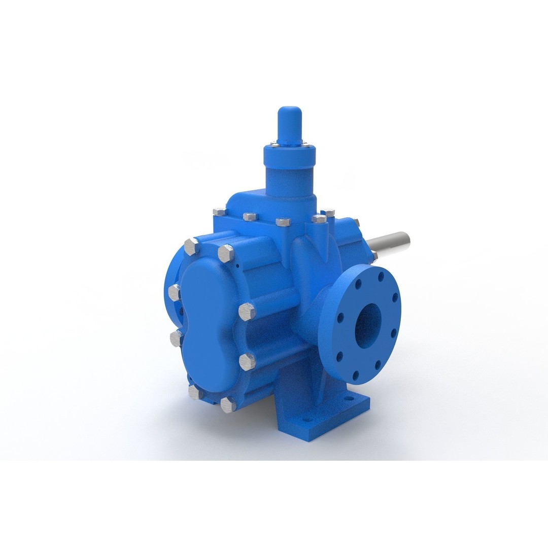 Hydraulic Gear Pump 3D Model – Realistic Industrial Mechanism, FBX, OBJ - View 8