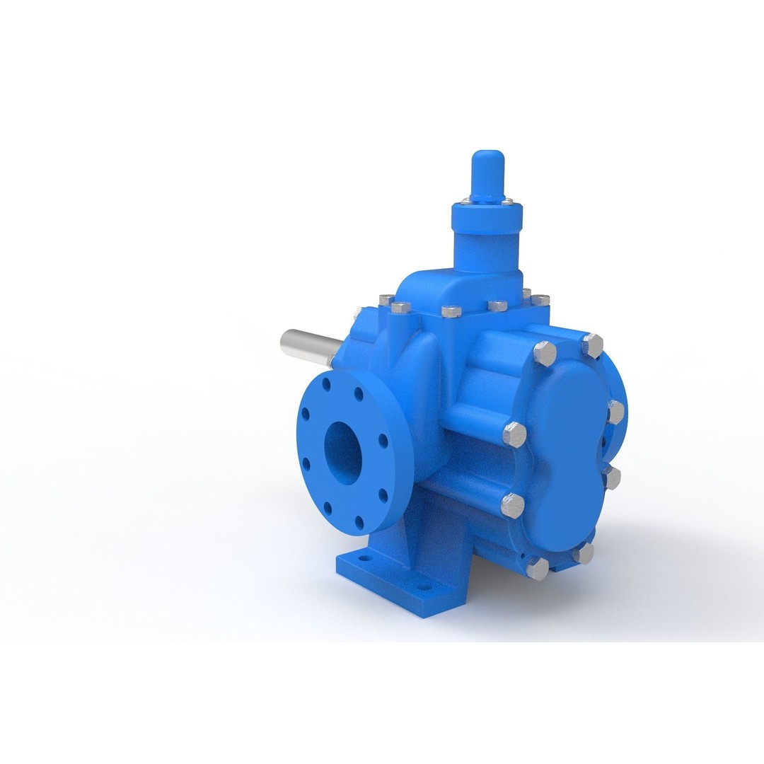 Hydraulic Gear Pump 3D Model – Realistic Industrial Mechanism, FBX, OBJ - View 9