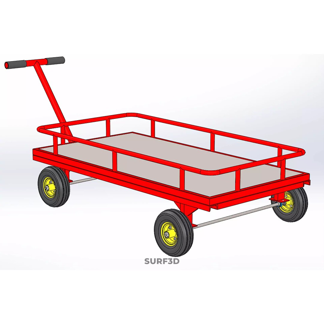 Hand Moving Truck Trolley Cart 3D Model – PBR Game-Ready Asset, FBX