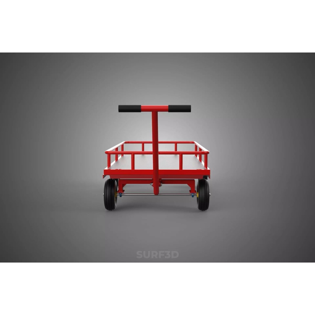 Hand Moving Truck Trolley Cart 3D Model – PBR Game-Ready Asset, FBX - View 11