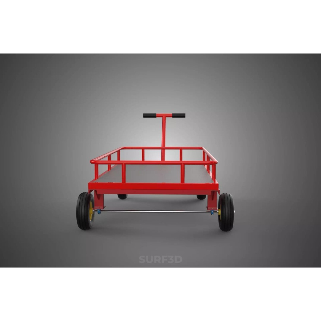 Hand Moving Truck Trolley Cart 3D Model – PBR Game-Ready Asset, FBX - View 12