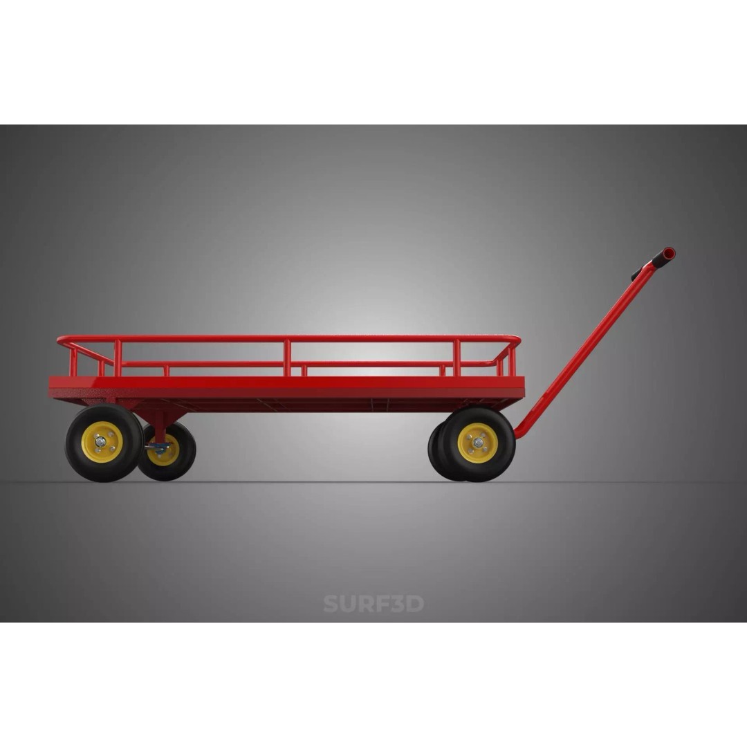 Hand Moving Truck Trolley Cart 3D Model – PBR Game-Ready Asset, FBX - View 14