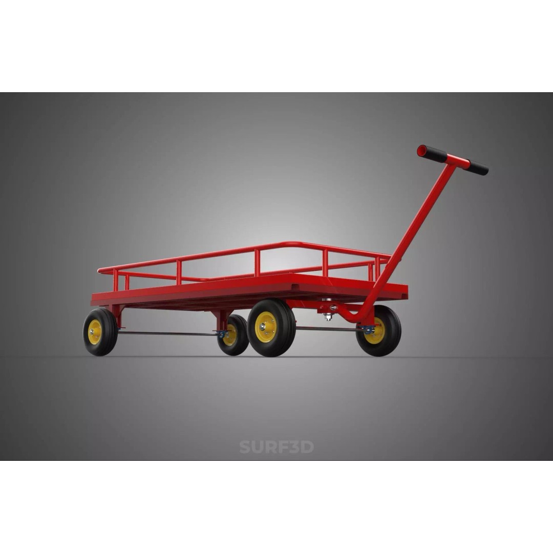 Hand Moving Truck Trolley Cart 3D Model – PBR Game-Ready Asset, FBX - View 15