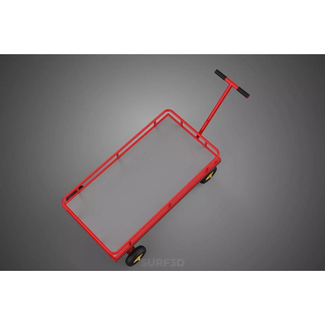 Hand Moving Truck Trolley Cart 3D Model – PBR Game-Ready Asset, FBX - View 18