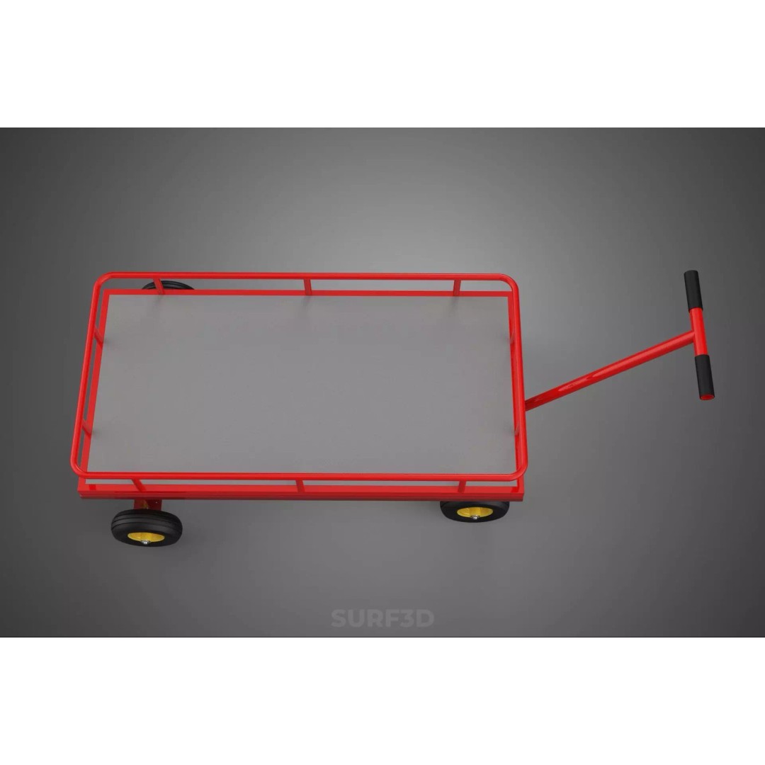 Hand Moving Truck Trolley Cart 3D Model – PBR Game-Ready Asset, FBX - View 19