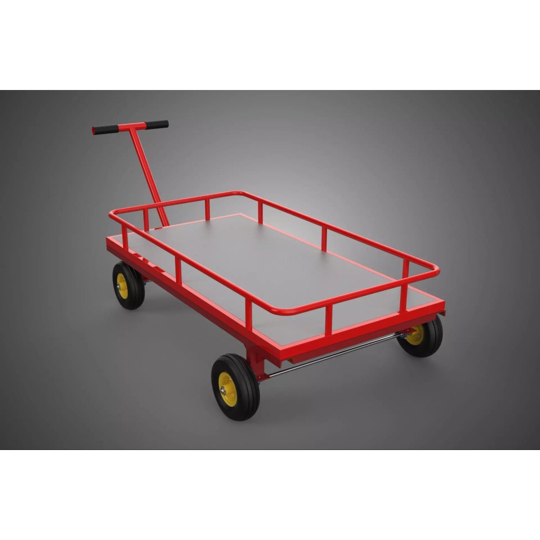 Hand Moving Truck Trolley Cart 3D Model – PBR Game-Ready Asset, FBX - View 2