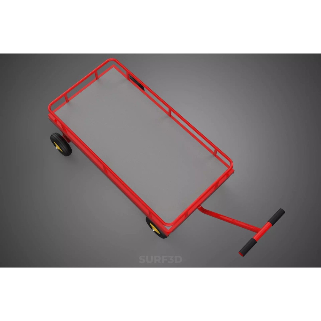 Hand Moving Truck Trolley Cart 3D Model – PBR Game-Ready Asset, FBX - View 20