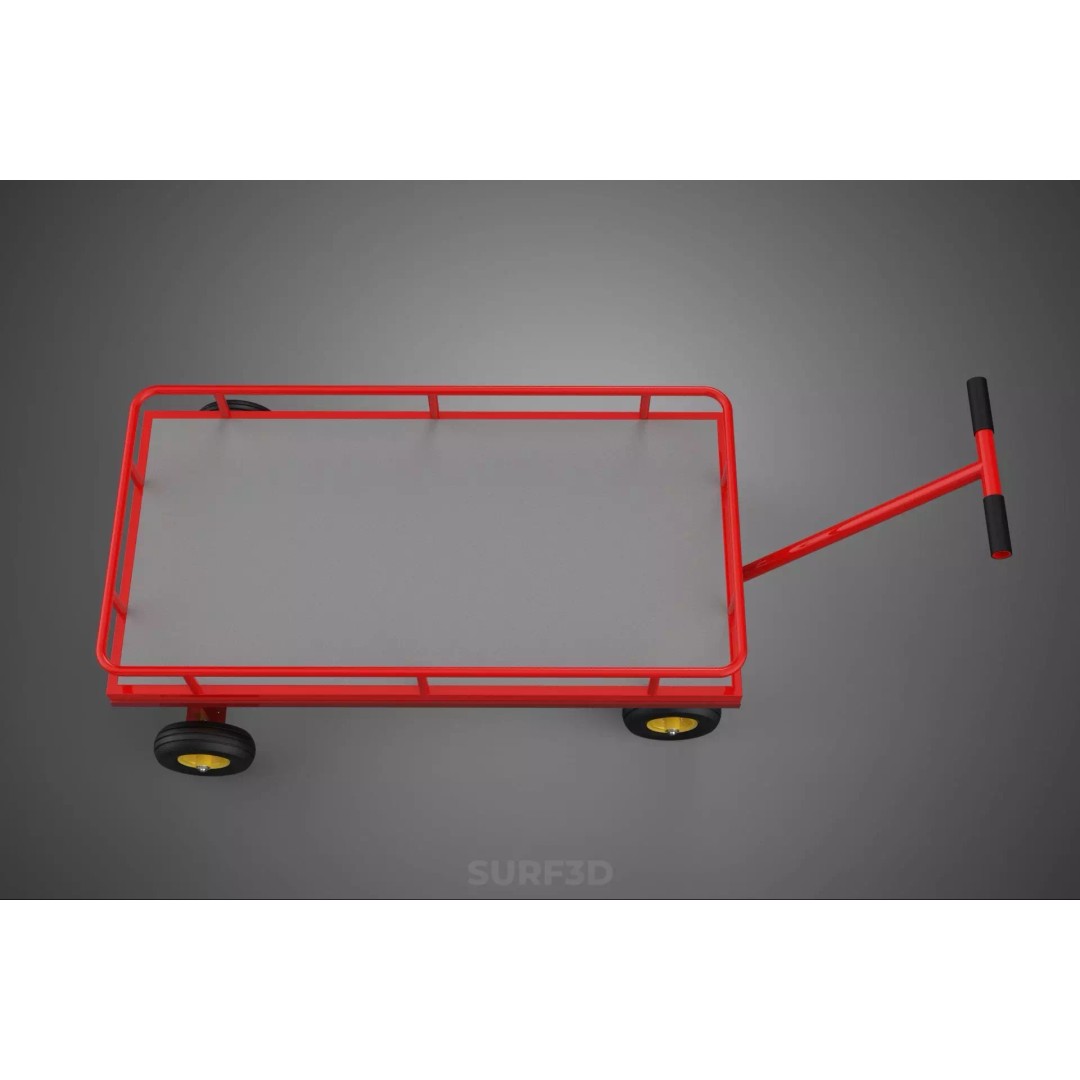 Hand Moving Truck Trolley Cart 3D Model – PBR Game-Ready Asset, FBX - View 26