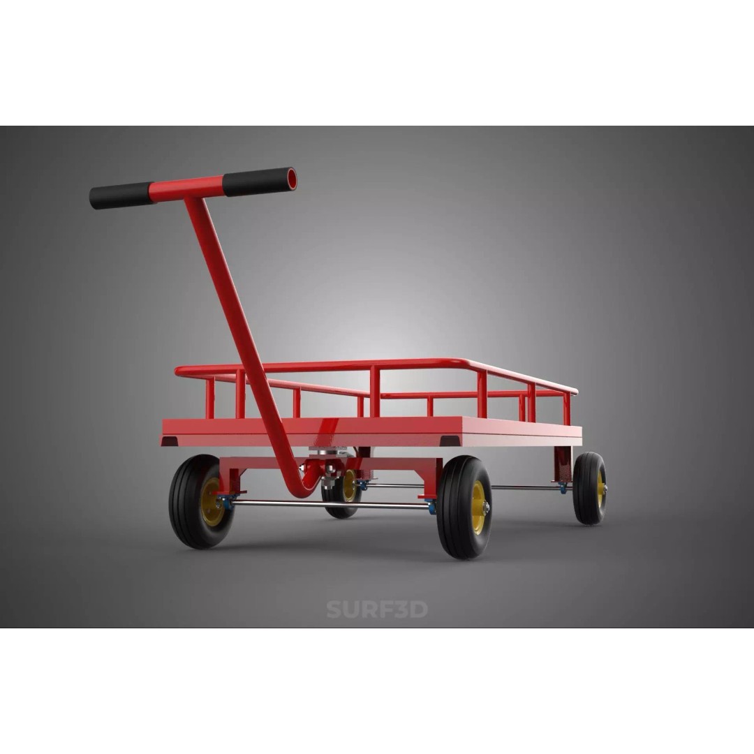Hand Moving Truck Trolley Cart 3D Model – PBR Game-Ready Asset, FBX - View 27