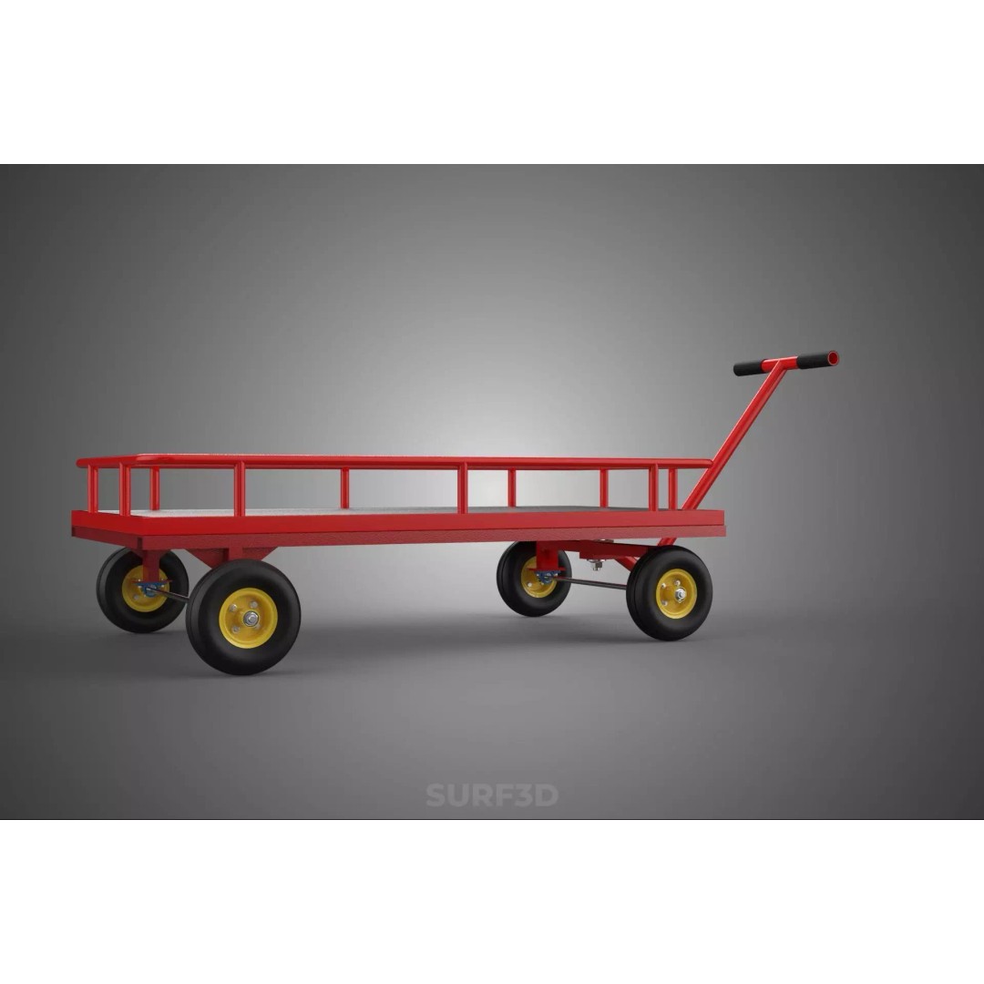 Hand Moving Truck Trolley Cart 3D Model – PBR Game-Ready Asset, FBX - View 31