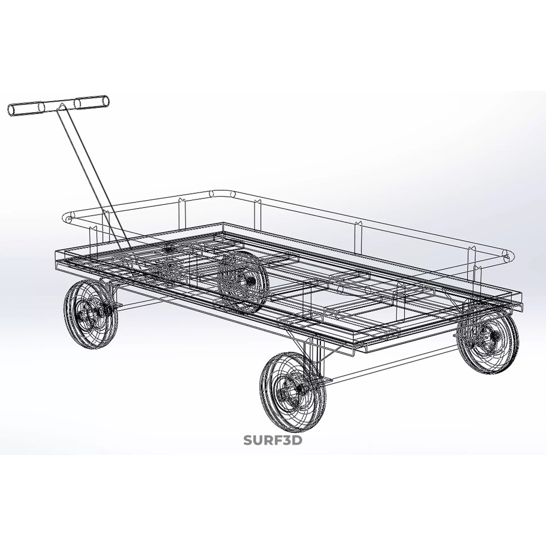 Hand Moving Truck Trolley Cart 3D Model – PBR Game-Ready Asset, FBX - View 34