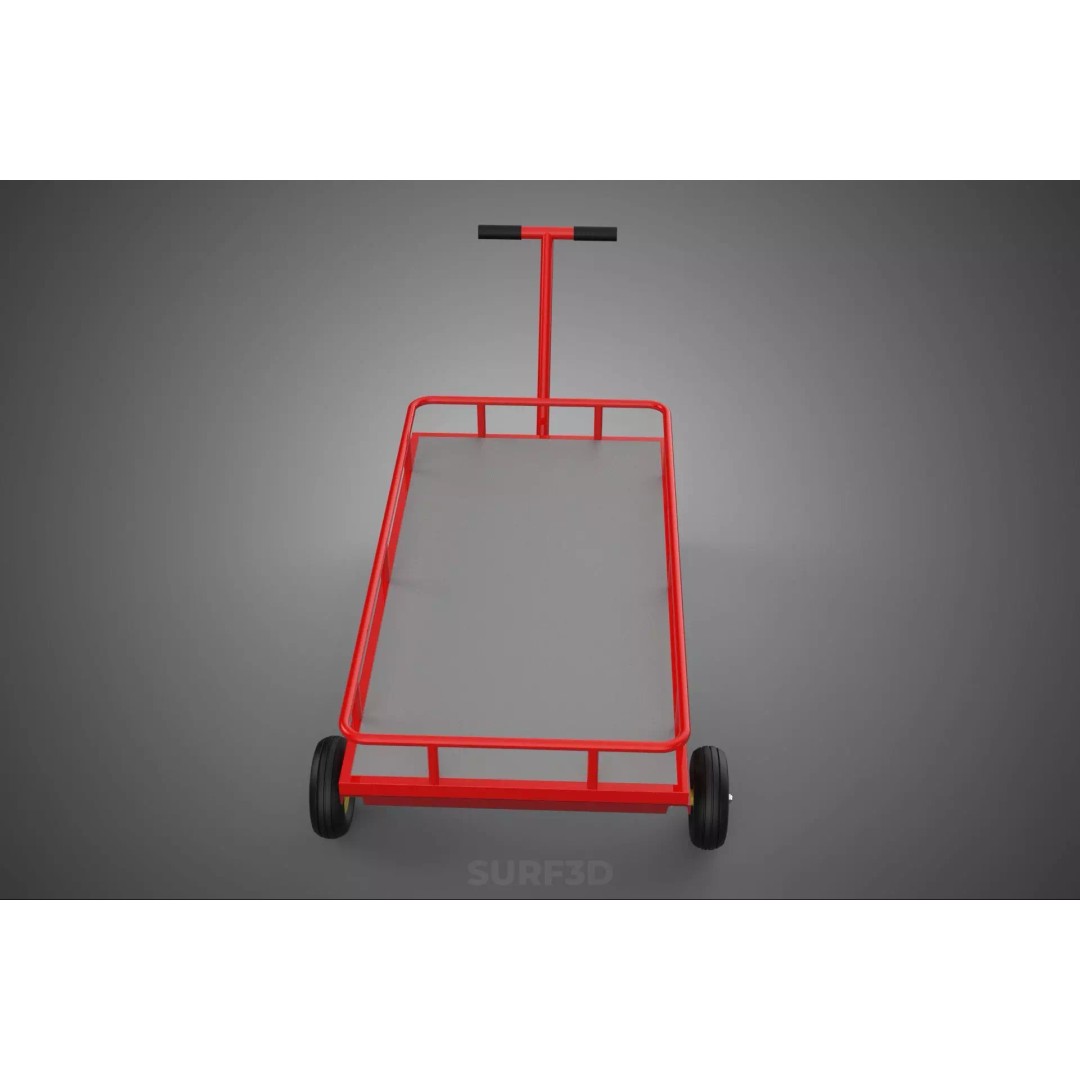 Hand Moving Truck Trolley Cart 3D Model – PBR Game-Ready Asset, FBX - View 7