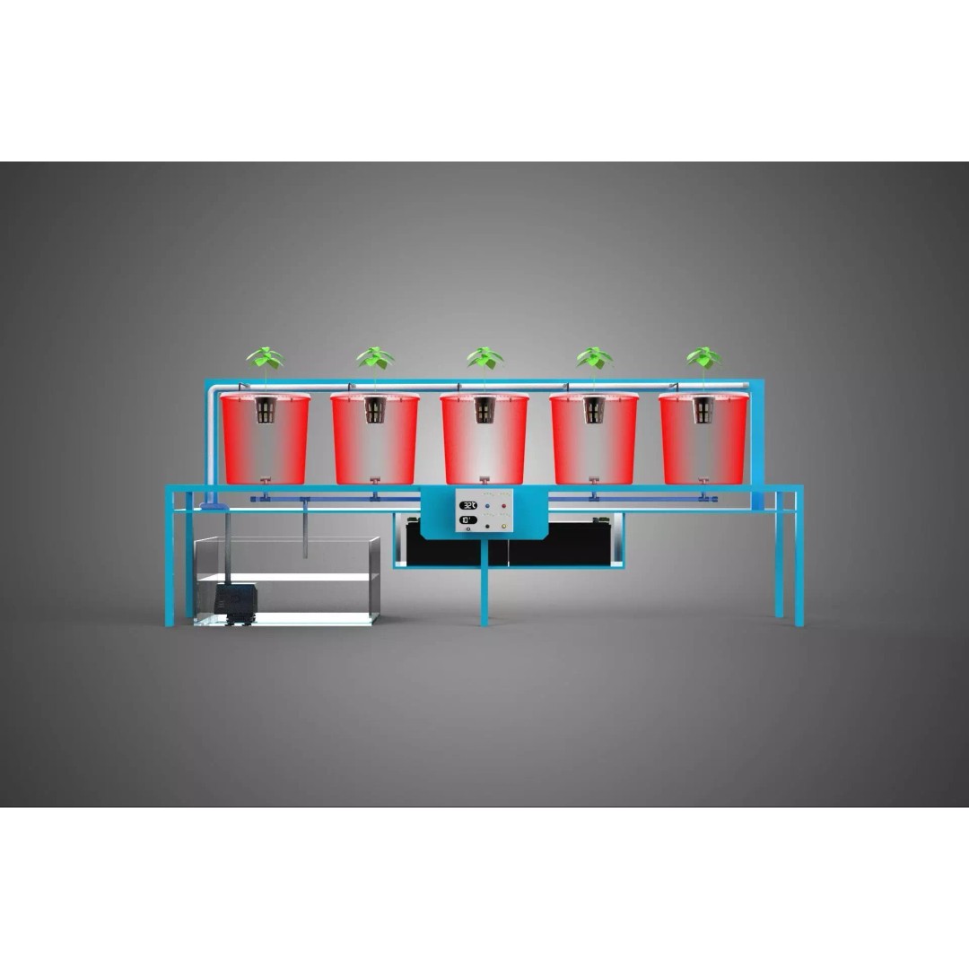 IoT Controlled Hydroponic Water Nutrient Delivery Dutch Bucket 3D Model – PBR Game Ready, FBX, OBJ - View 2