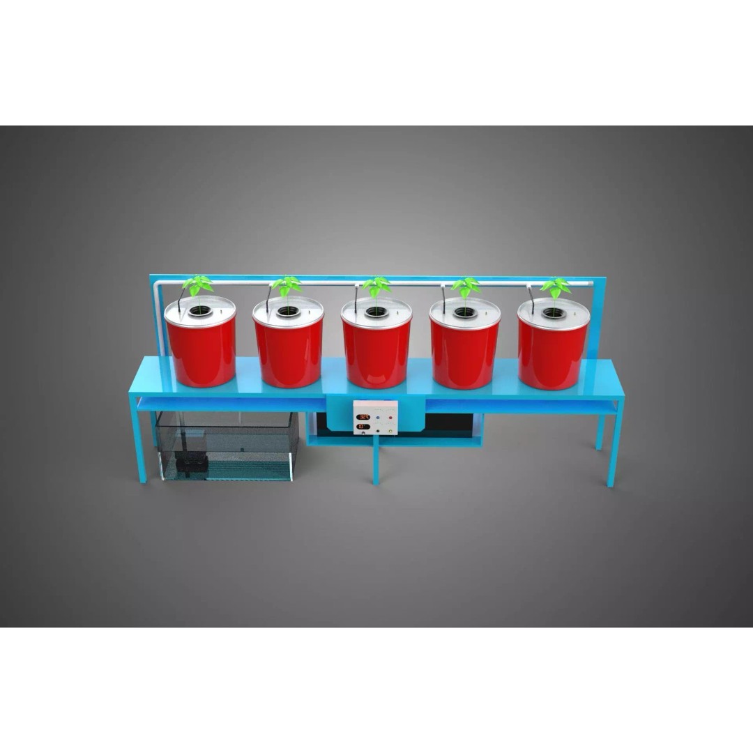 IoT Controlled Hydroponic Water Nutrient Delivery Dutch Bucket 3D Model – PBR Game Ready, FBX, OBJ - View 23