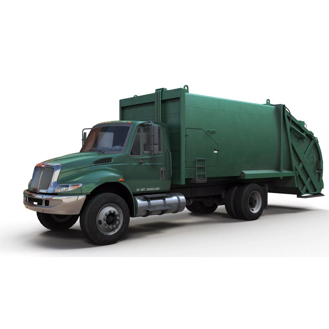 Durastar Refuse Truck 3D Model – Low-Poly Game Asset, FBX, PBR - View 10
