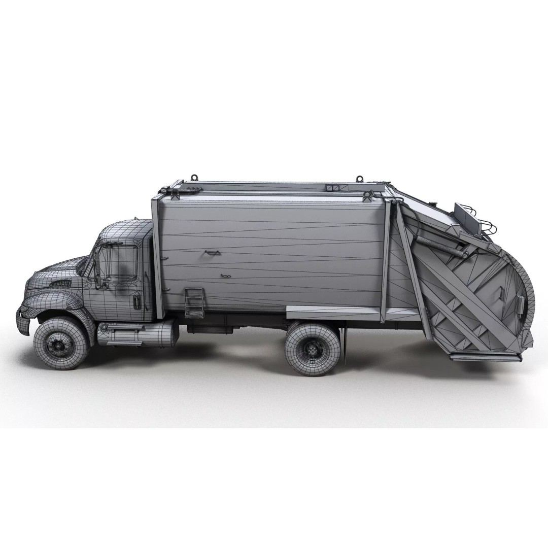 Durastar Refuse Truck 3D Model – Low-Poly Game Asset, FBX, PBR - View 15
