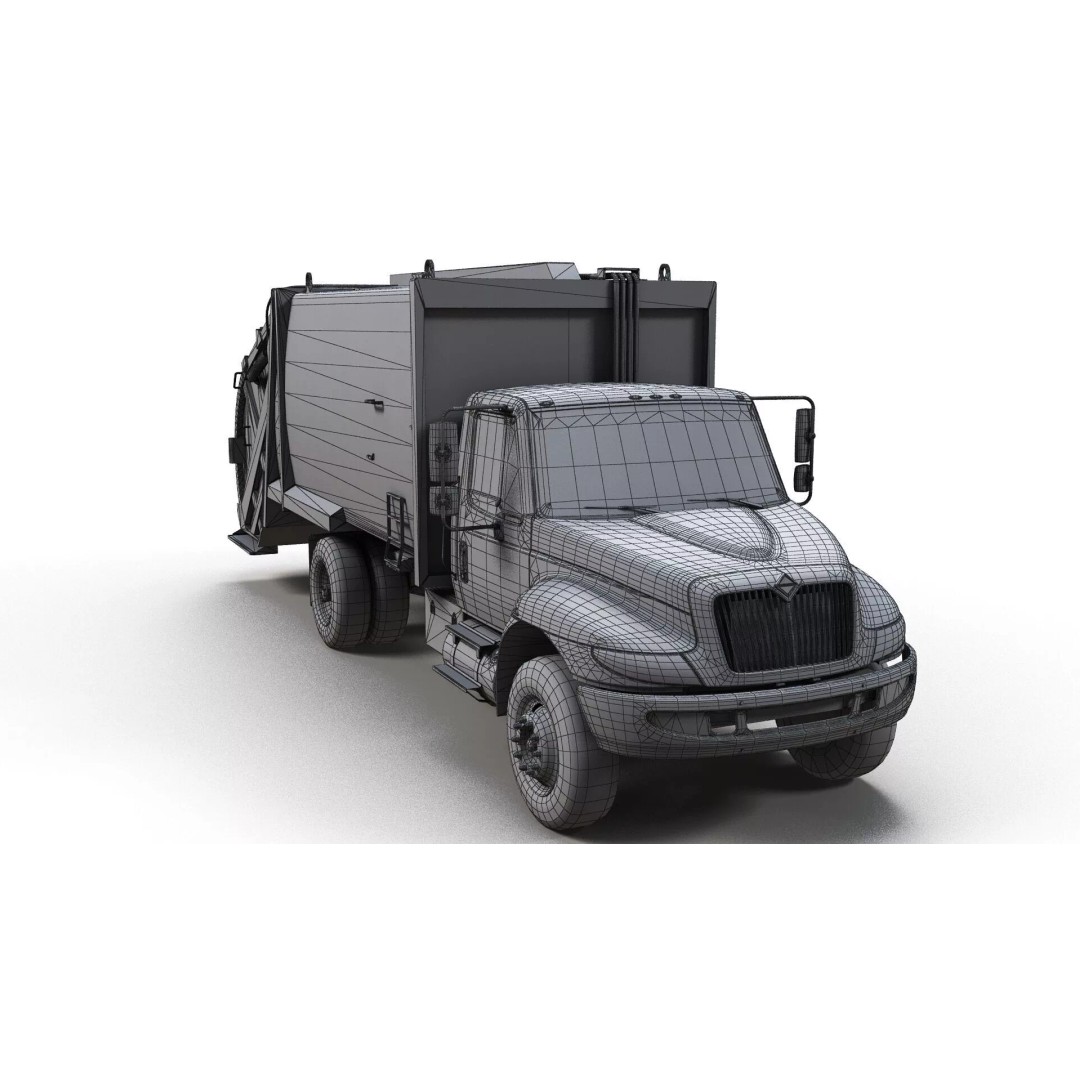 Durastar Refuse Truck 3D Model – Low-Poly Game Asset, FBX, PBR - View 19