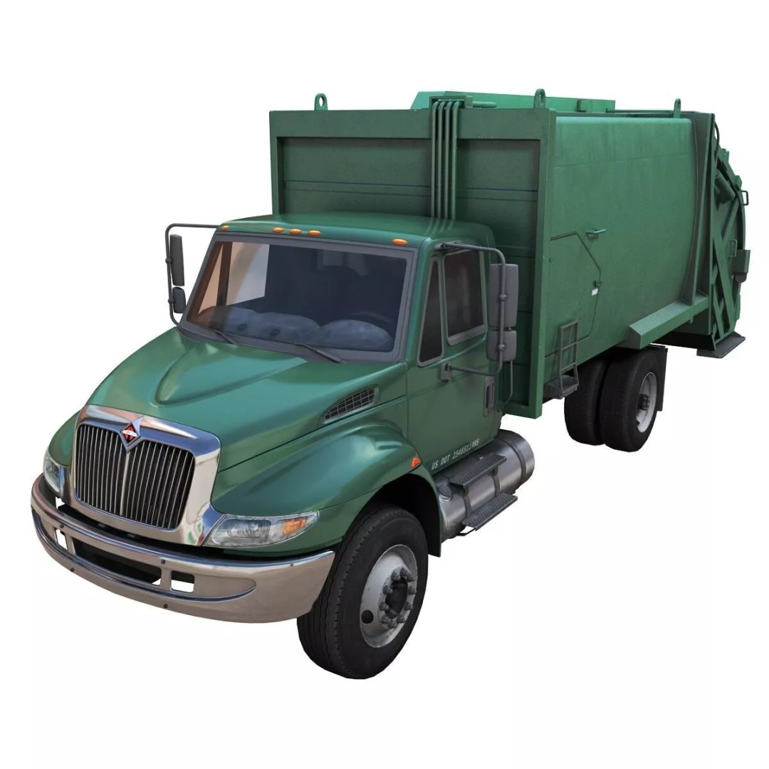 Durastar Refuse Truck 3D Model – Low-Poly Game Asset, FBX, PBR - View 2