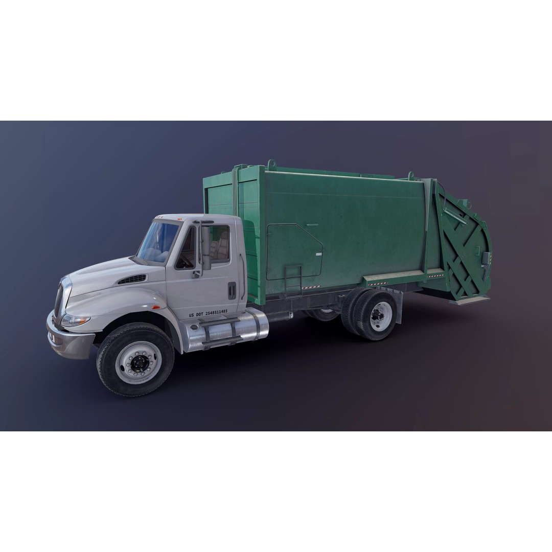 Durastar Refuse Truck 3D Model – Low-Poly Game Asset, FBX, PBR - View 20