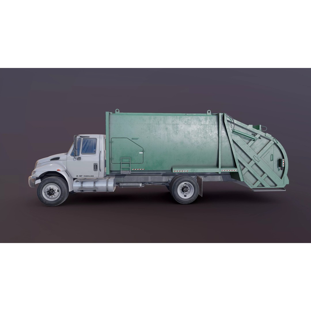 Durastar Refuse Truck 3D Model – Low-Poly Game Asset, FBX, PBR - View 23