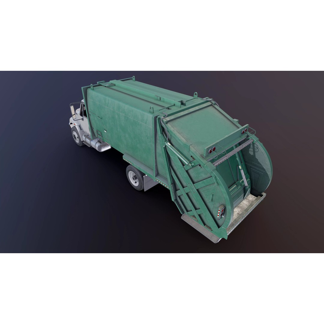 Durastar Refuse Truck 3D Model – Low-Poly Game Asset, FBX, PBR - View 24