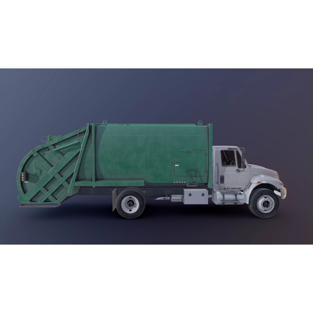 Durastar Refuse Truck 3D Model – Low-Poly Game Asset, FBX, PBR - View 26