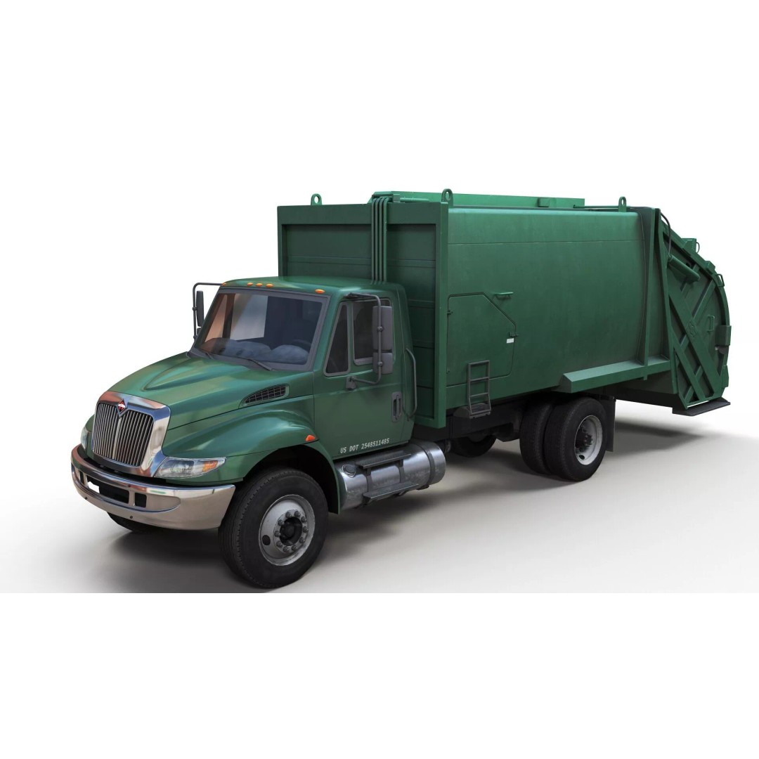 Durastar Refuse Truck 3D Model – Low-Poly Game Asset, FBX, PBR - View 3