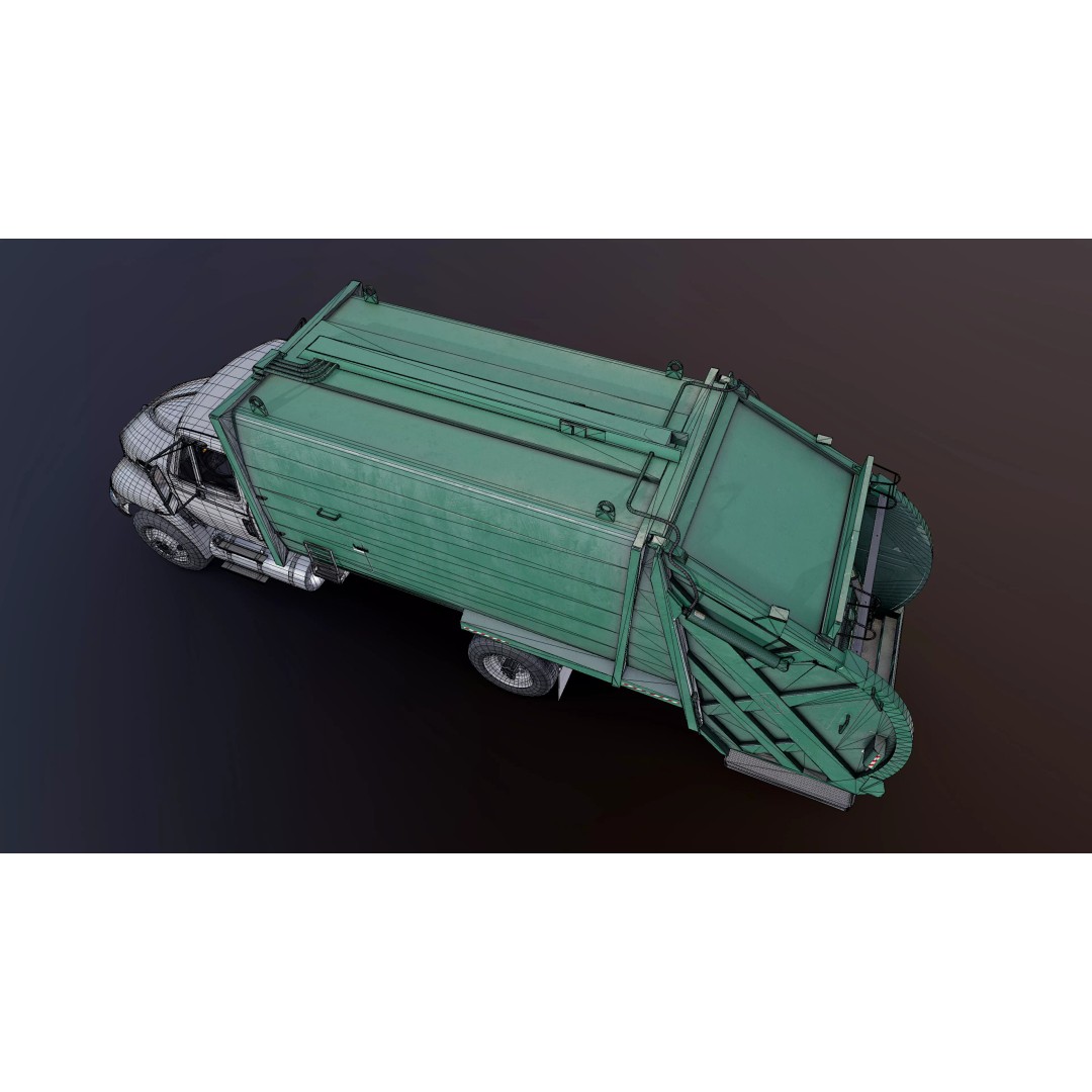 Durastar Refuse Truck 3D Model – Low-Poly Game Asset, FBX, PBR - View 30