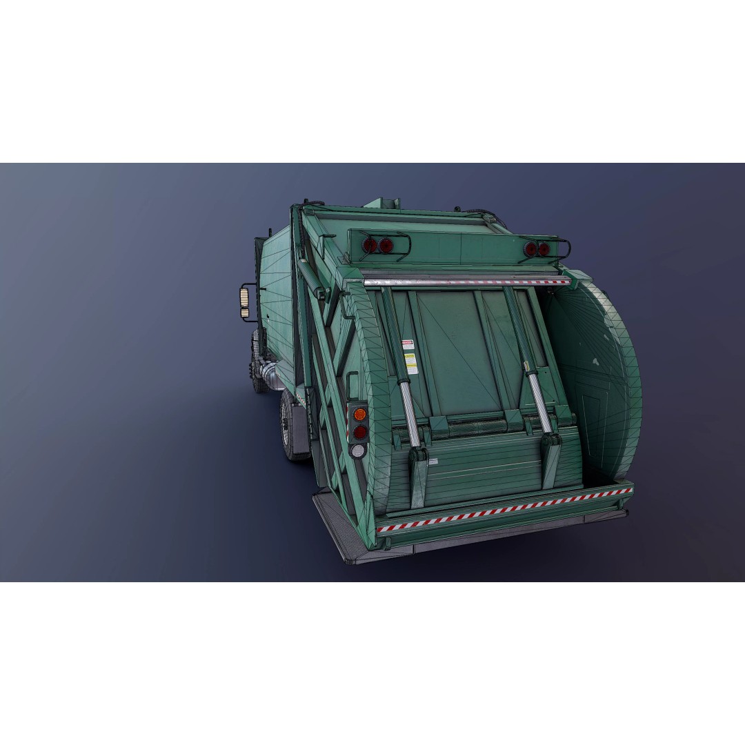 Durastar Refuse Truck 3D Model – Low-Poly Game Asset, FBX, PBR - View 31