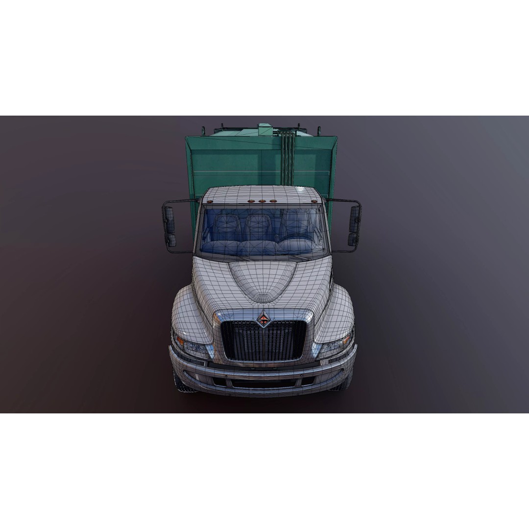 Durastar Refuse Truck 3D Model – Low-Poly Game Asset, FBX, PBR - View 32