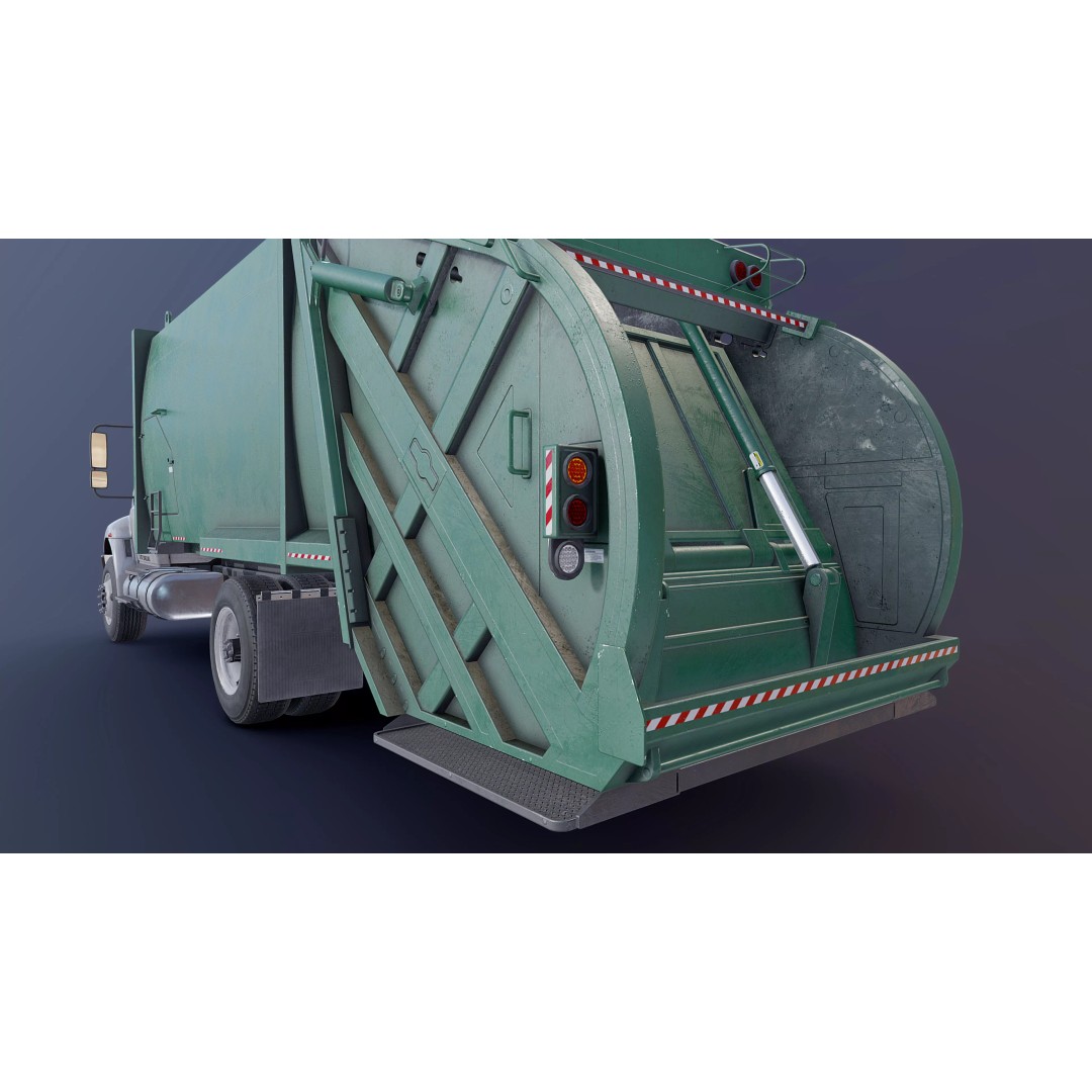 Durastar Refuse Truck 3D Model – Low-Poly Game Asset, FBX, PBR - View 34