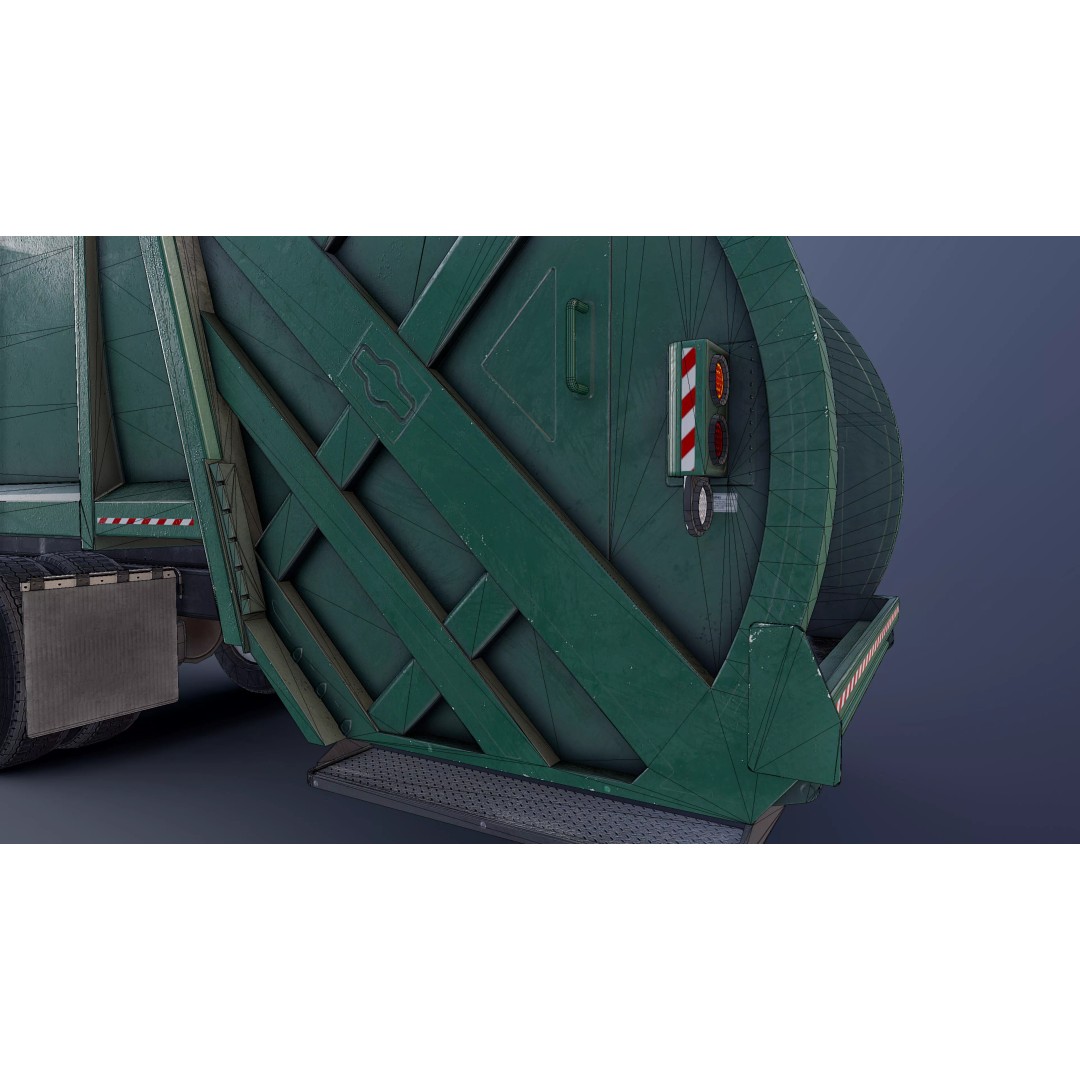 Durastar Refuse Truck 3D Model – Low-Poly Game Asset, FBX, PBR - View 36