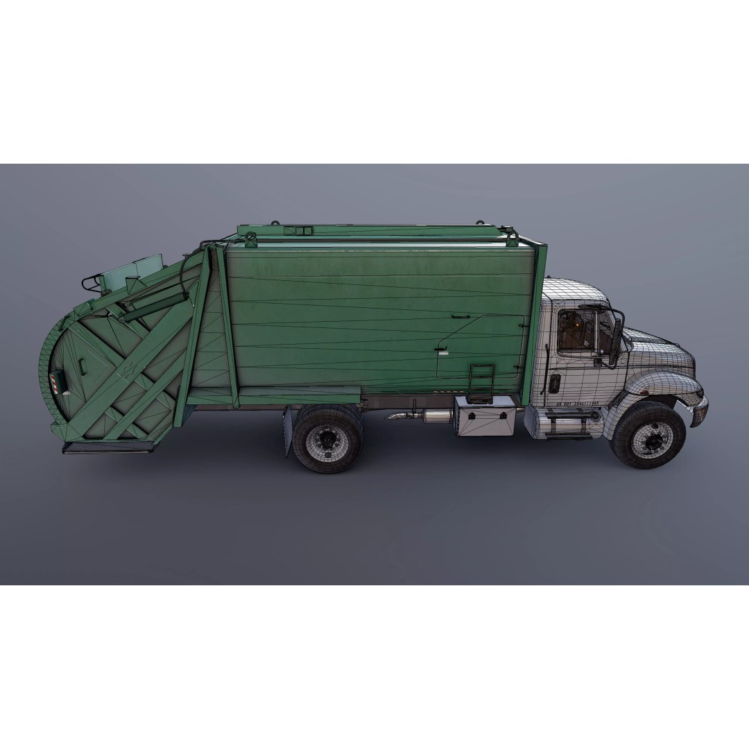 Durastar Refuse Truck 3D Model – Low-Poly Game Asset, FBX, PBR - View 37