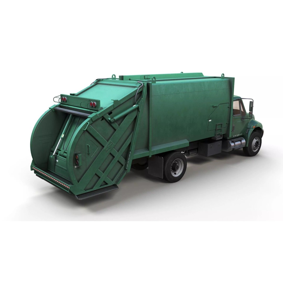 Durastar Refuse Truck 3D Model – Low-Poly Game Asset, FBX, PBR - View 4