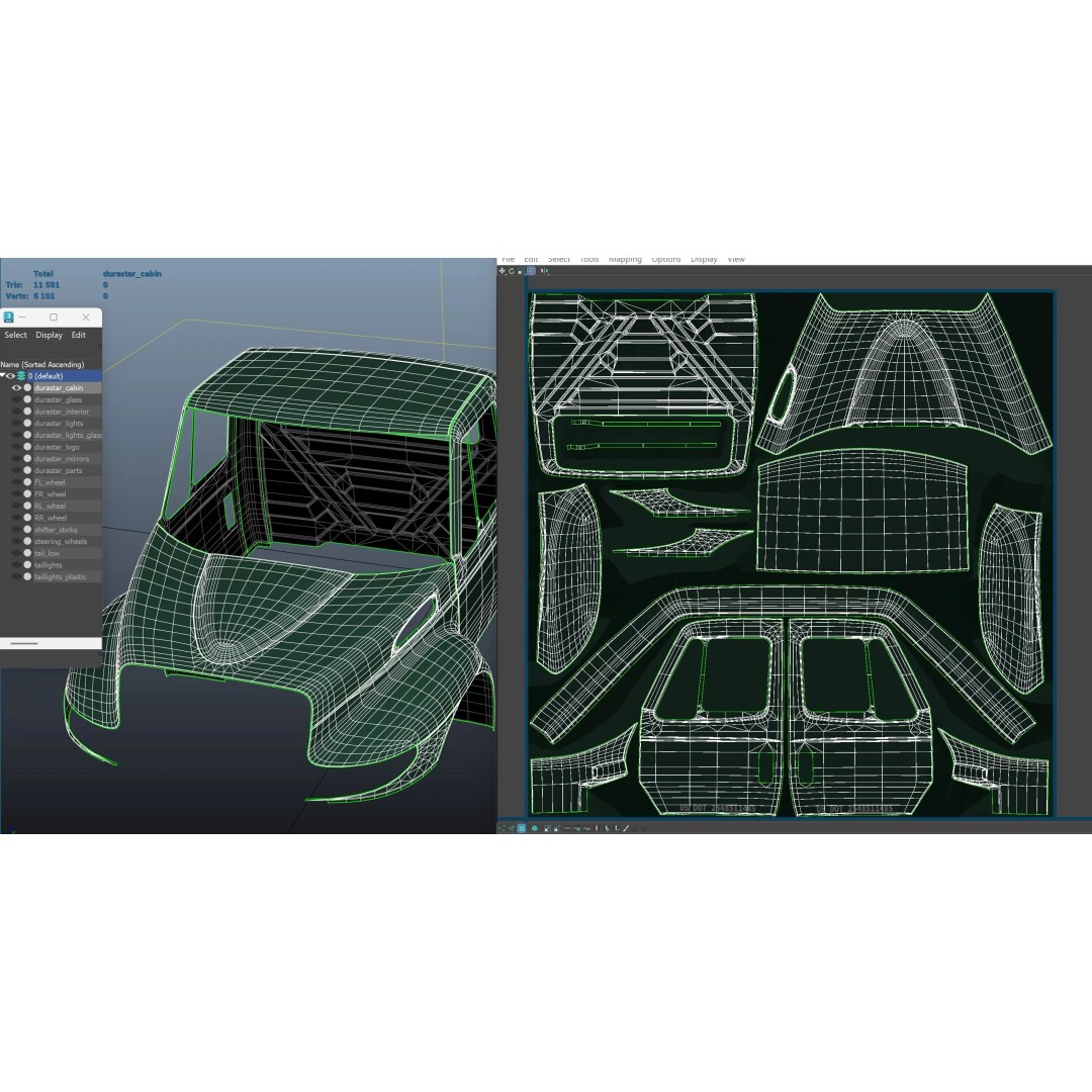 Durastar Refuse Truck 3D Model – Low-Poly Game Asset, FBX, PBR - View 40