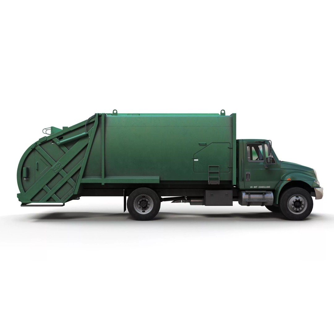 Durastar Refuse Truck 3D Model – Low-Poly Game Asset, FBX, PBR - View 5