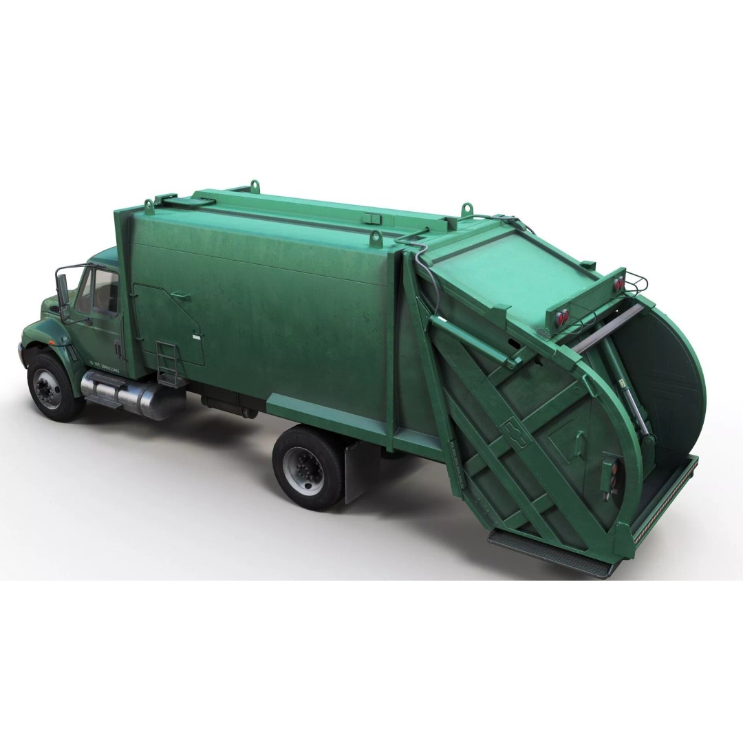 Durastar Refuse Truck 3D Model – Low-Poly Game Asset, FBX, PBR - View 6